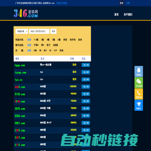 金锐网346.com是广州市金锐网络旗下专注于优质拼音、数字、短杂域名交易